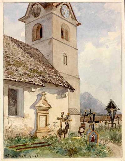 Church of St. Andrew with Cemetery in Podkoren by Ladislav Benesch